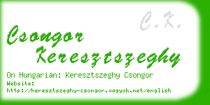 csongor keresztszeghy business card